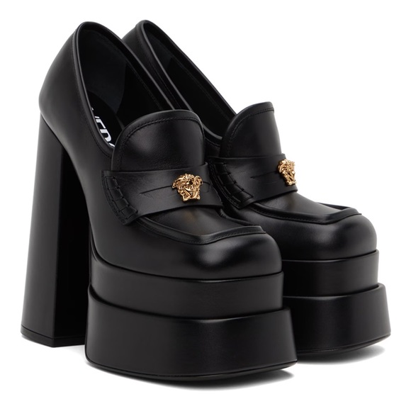 Versace Shoes - VERSACE
Black Aevitas Platform Heels